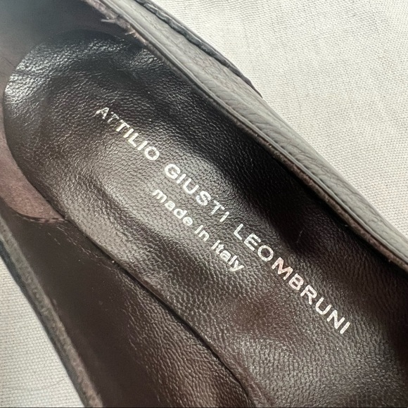 NWOT AGL Attilio Giusti Leombruni leather kitten heel sz 38.5 - Picture 9 of 11